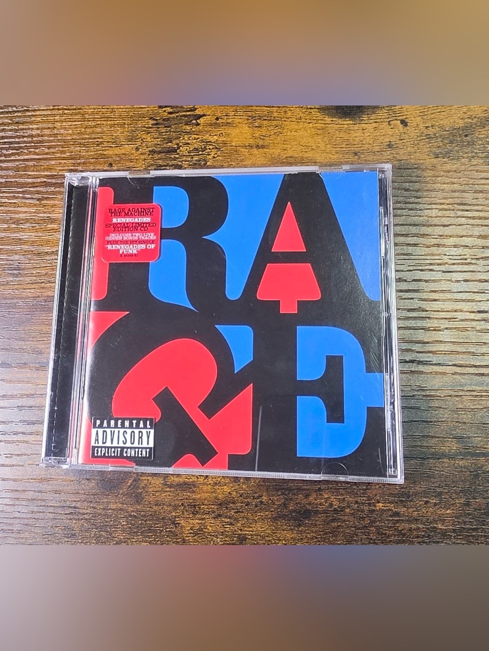 Rage Against The Machine CD - Blue & Red Graphic Cover